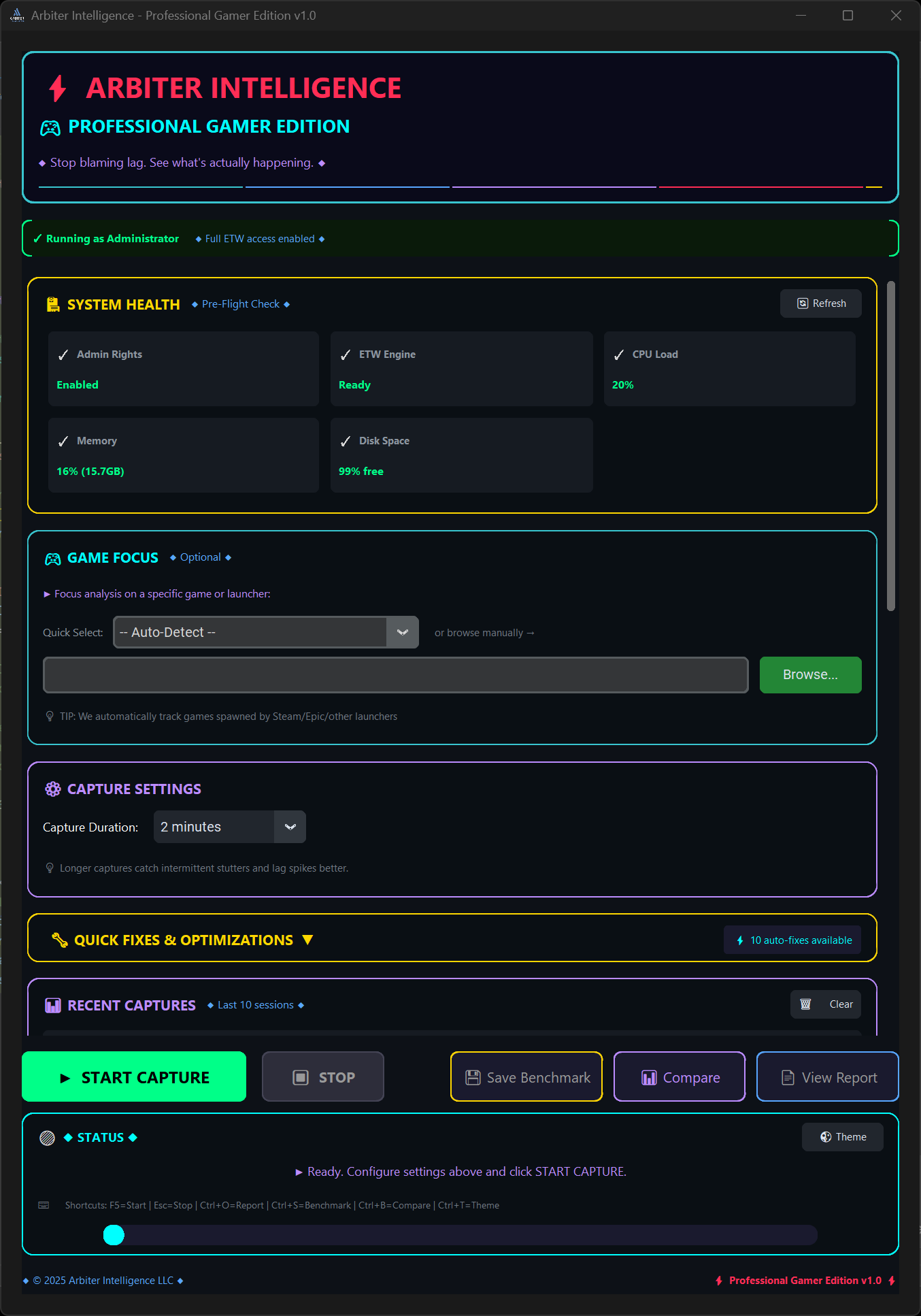Arbiter Intelligence - Deterministic Rule-Based Gaming Performance Analysis